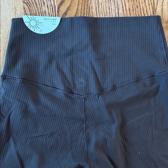 Aerie Offline Leggings Sports Bra Set Brown Ribbed NWT S - Picture 2 of 5